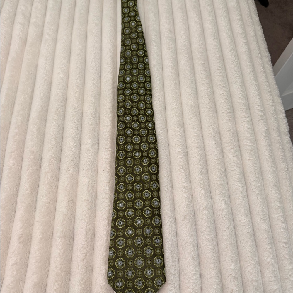 Green Patterned Men's Tie